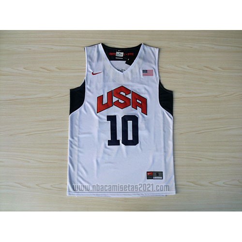 Camiseta USA 2012 Kobe Bryant #10 Blanco
